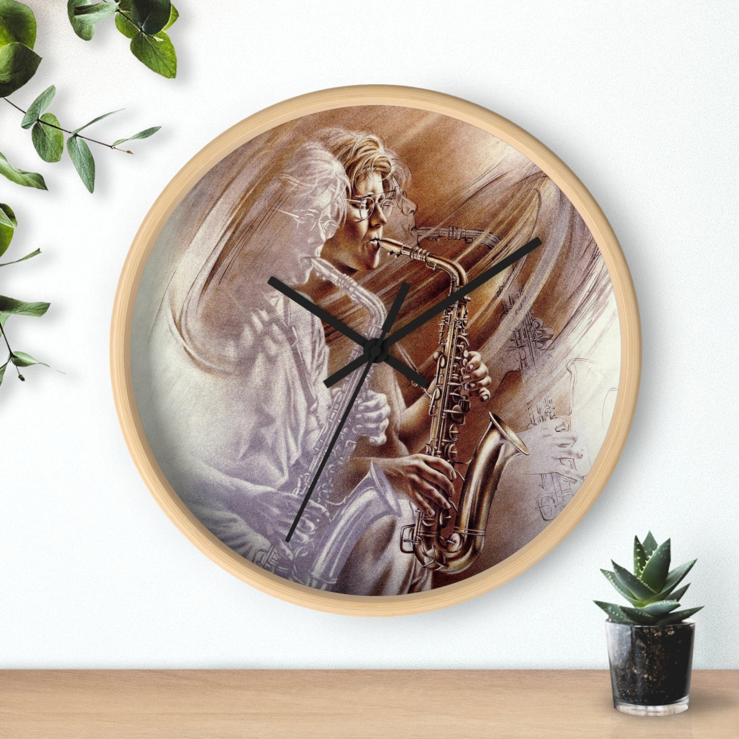 Saxophonenist, each tone carried a piece of his soul Wall Clock