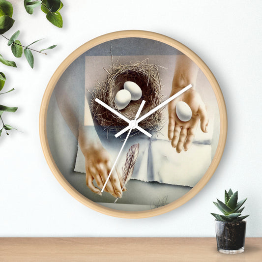 Dove Nest Happiness Secret Wall Clock