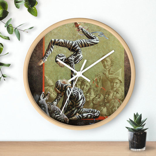 Acrobats Enchanting Performance Wall Clock