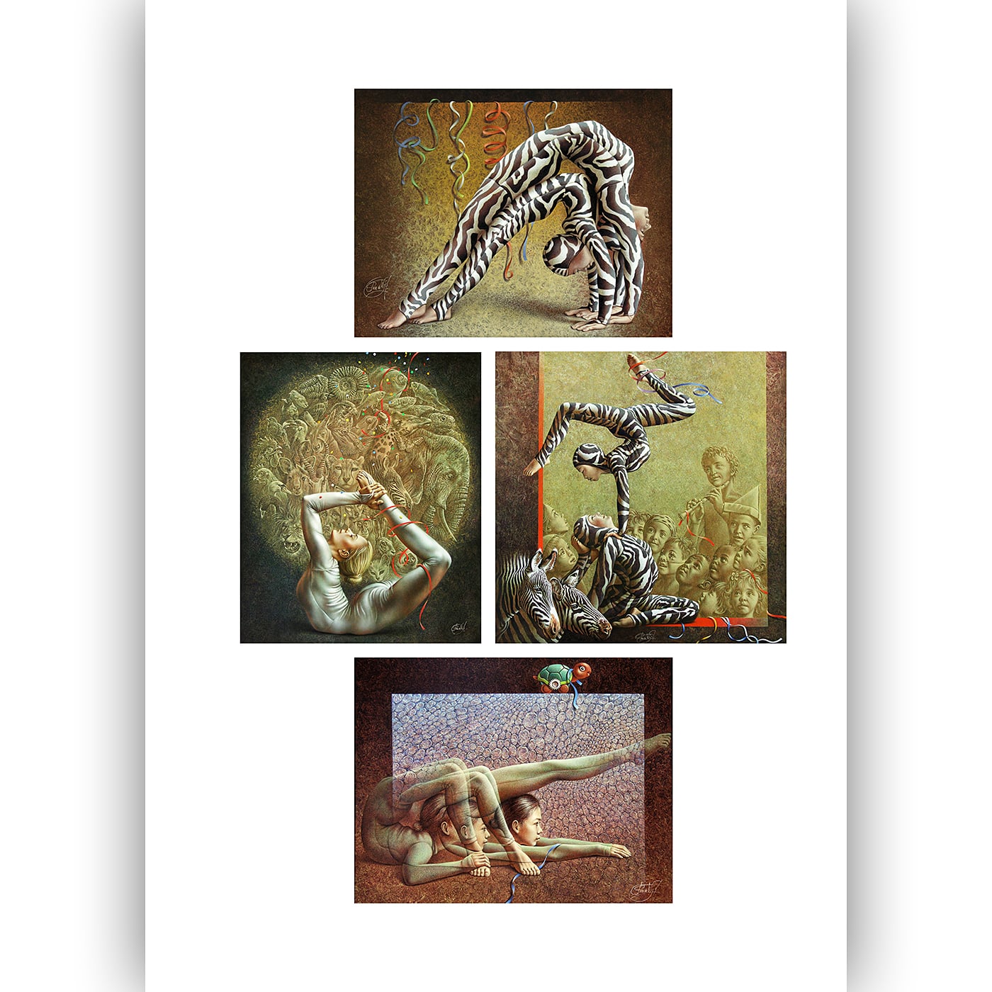 Collage Variant van de serie Acrobaten