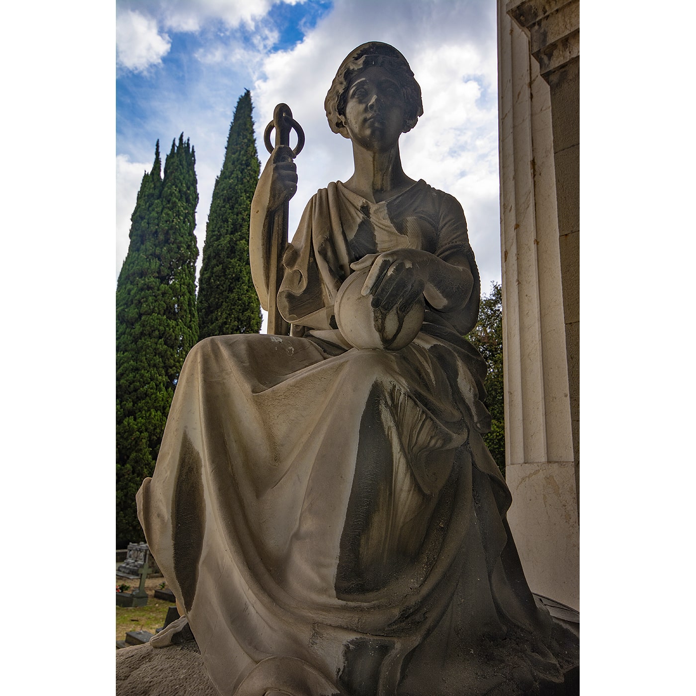 Staliegno, Monumentale begraafplaats, Genua, Italië. Print 1.