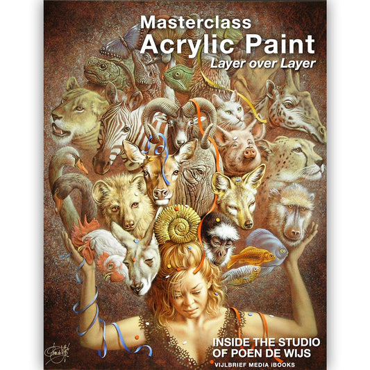 Lessons in Acrylic painting Masterclass on video with study book by Poen de Wijs