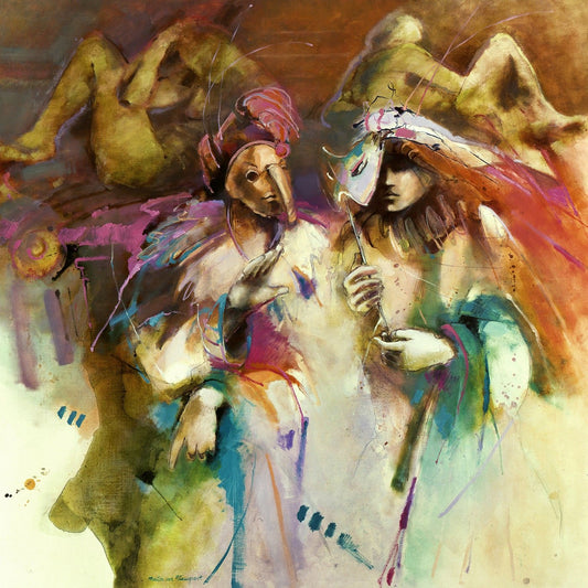 Carnavale di Firenze. Oil painting, Art print