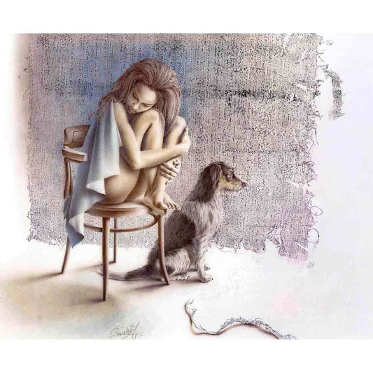 A Fresh Start: the tale of Fiorella's Dog Shelter. Watercolour, Art print